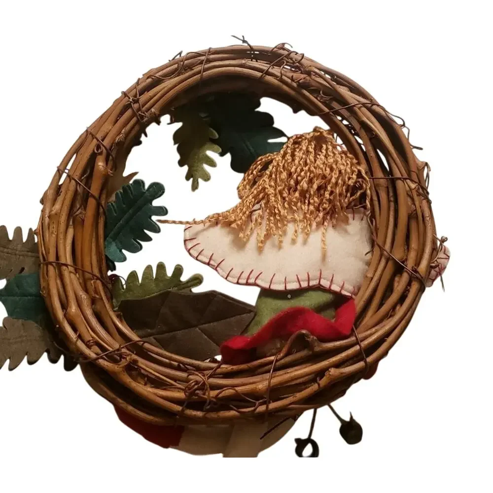 Vintage 16x19 Vine Wreath Angel EVERYTIME A BELL RINGS AN ANGEL GETS HER (b-2)